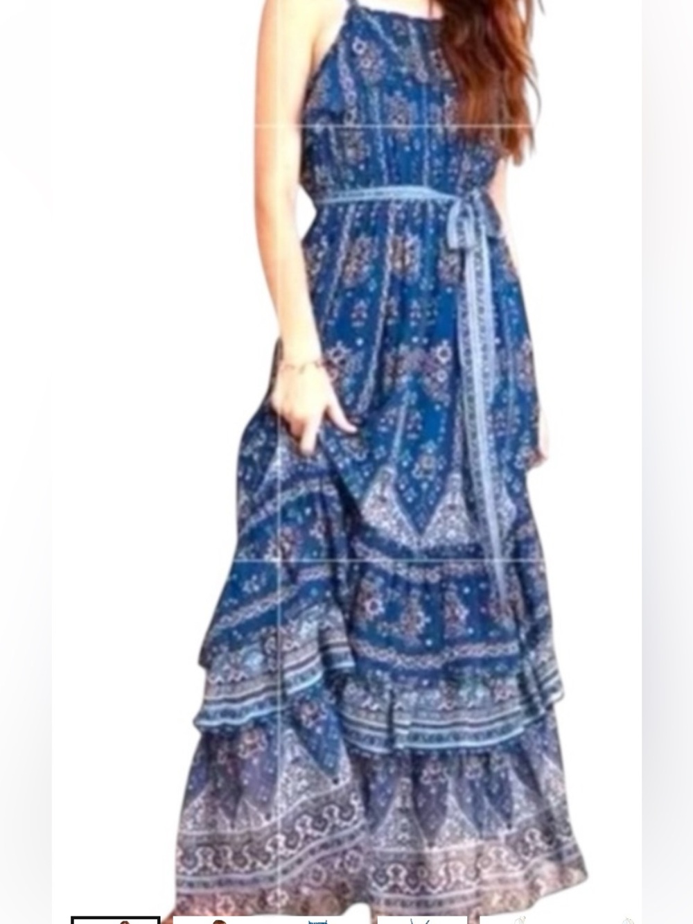 Anthropologie NWT 😃🌞Paisley Ruffle-Tier Maxi Dress